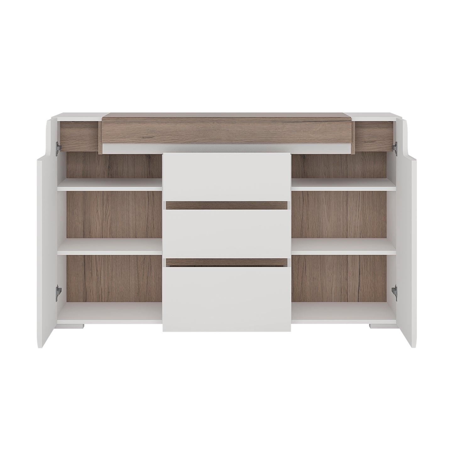 Toronto 2 Door 3 Drawer Sideboard (inc. Plexi Lighting)