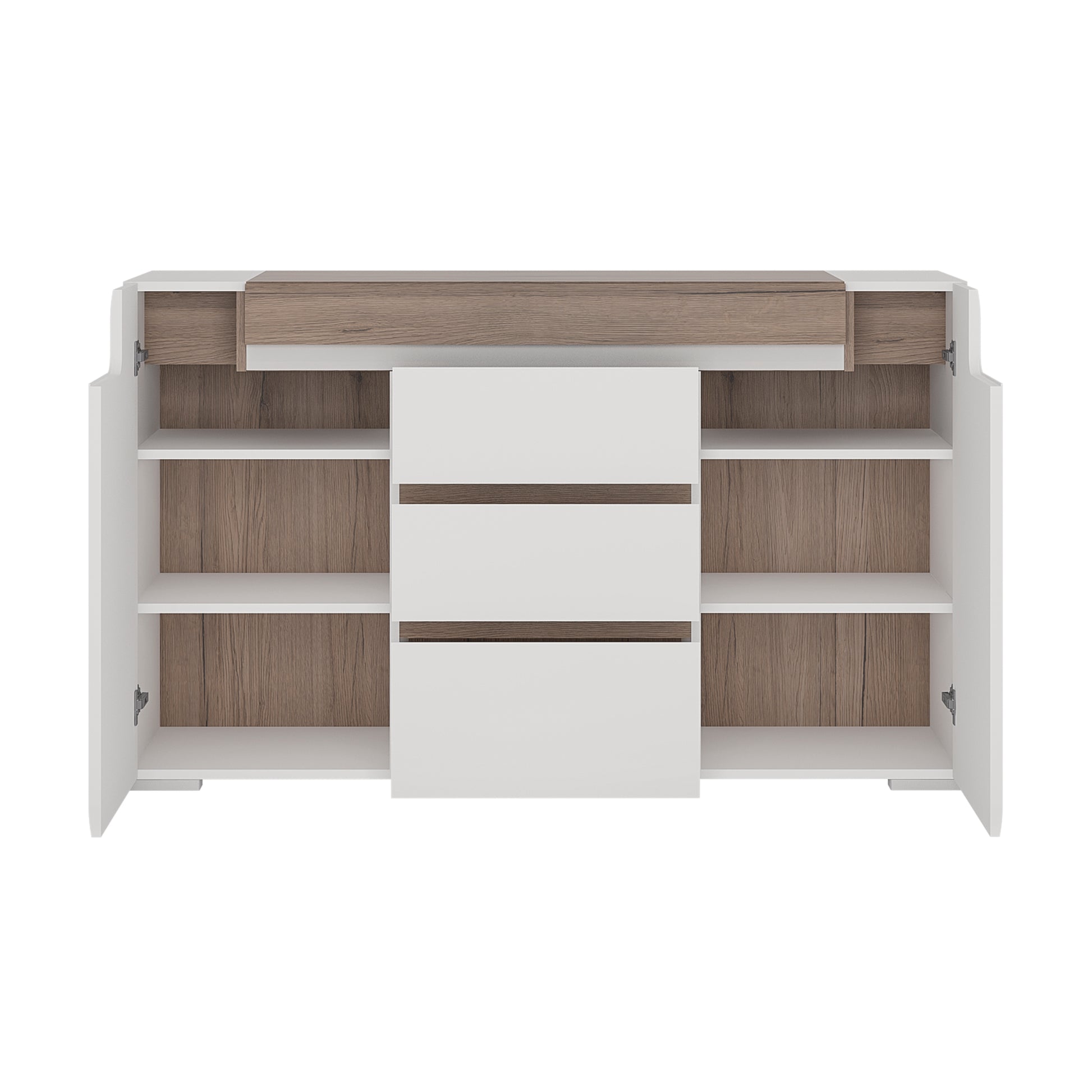 Toronto 2 Door 3 Drawer Sideboard (inc. Plexi Lighting)