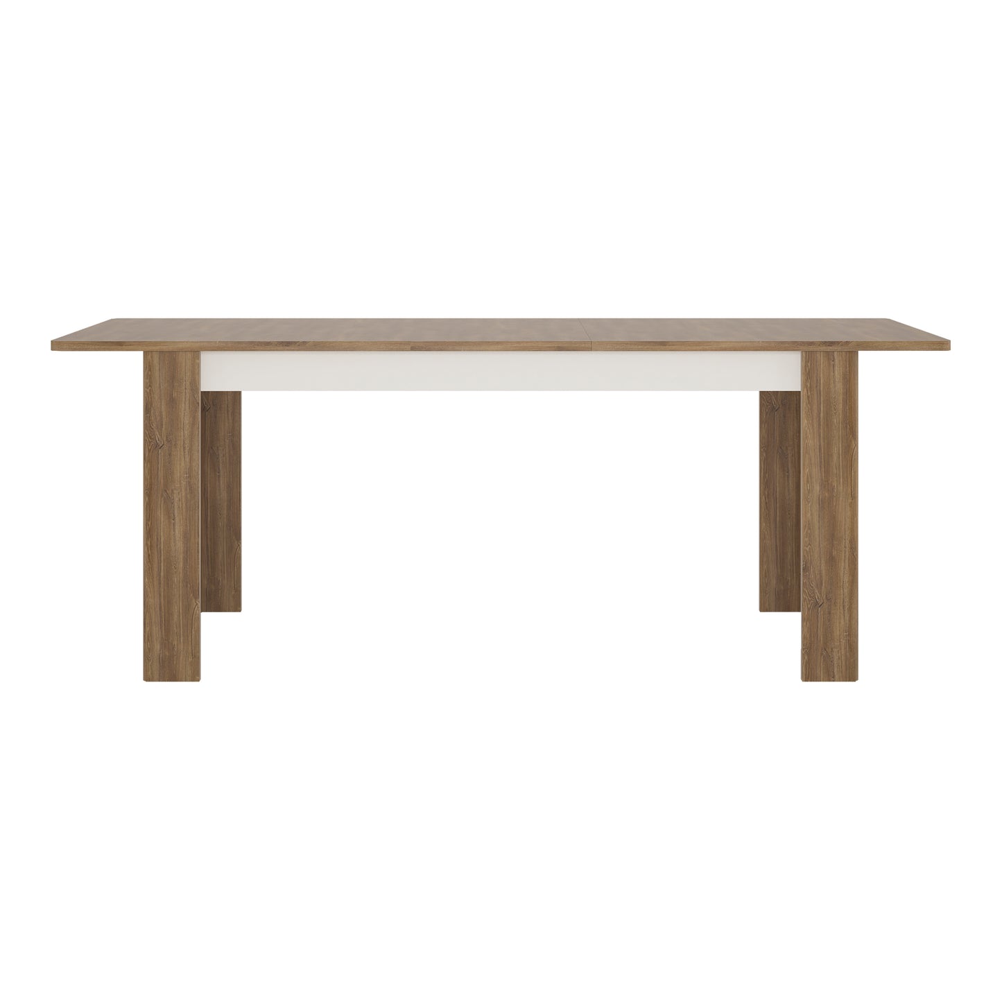 Toledo Extending Dining Table 160-200cm in Alpine White and Stirling Oak