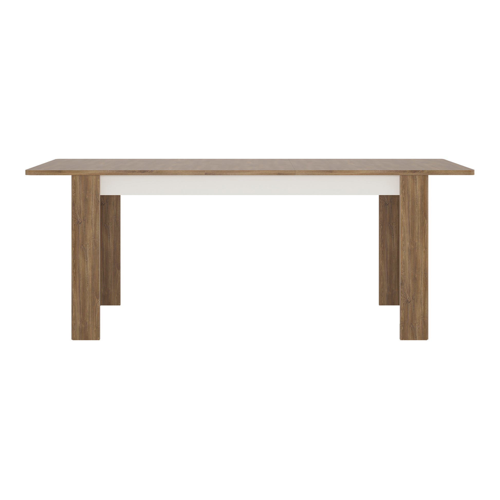 Toledo Extending Dining Table 160-200cm in Alpine White and Stirling Oak