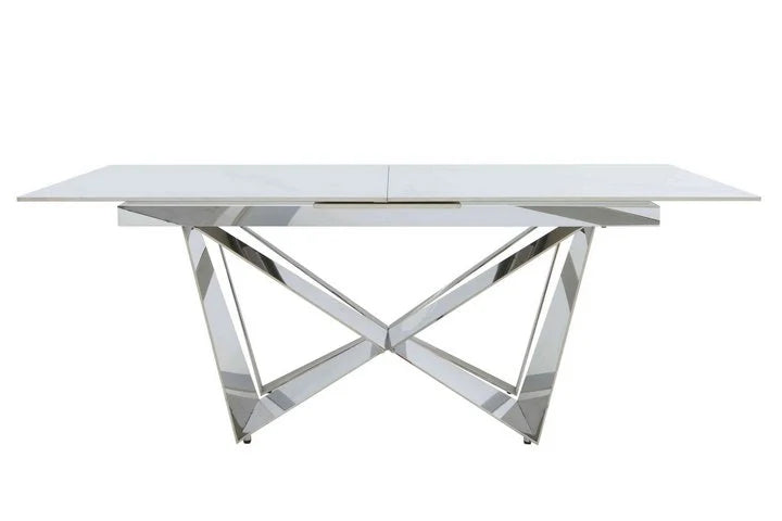 Furniture Village Marvel Chrome Extending Dining Table- Large