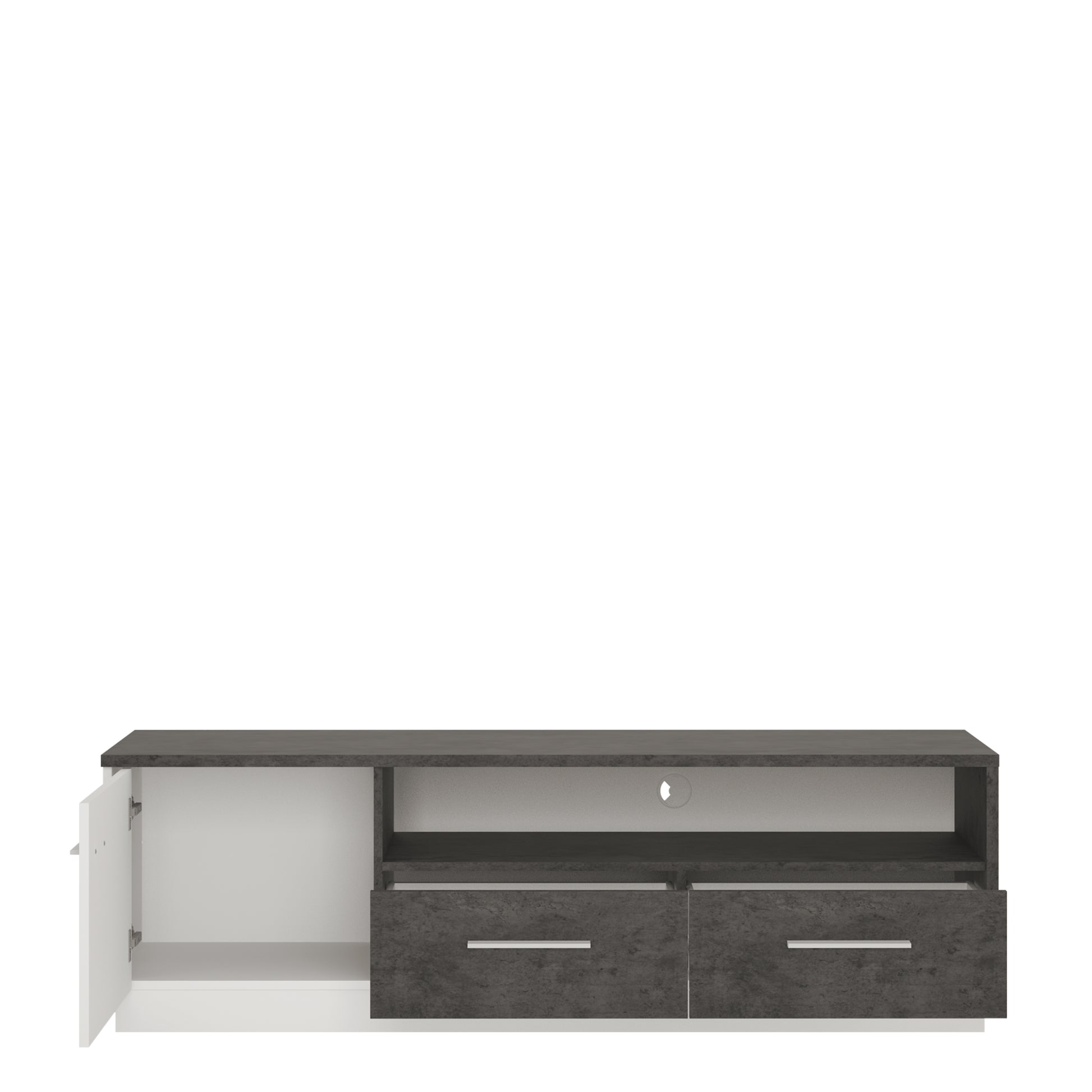 Zingaro 1 Door 2 Drawer Wide TV Cabinet