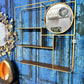 Gold Metal Wall Unit With Mirror, large