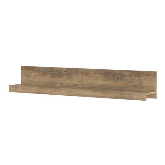 Rapallo 135cm Wide Wall Shelf in Chestnut and Matera Grey