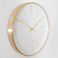 16" MODERN ANALOGUE WALL CLOCK IN GOLD FINISH