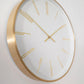 16" MODERN ANALOGUE WALL CLOCK IN GOLD FINISH