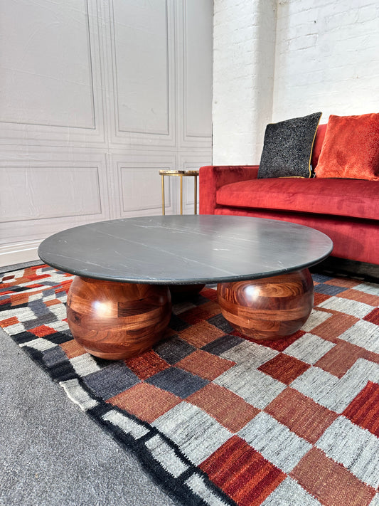 Chloe Black Marble Top Coffee Table