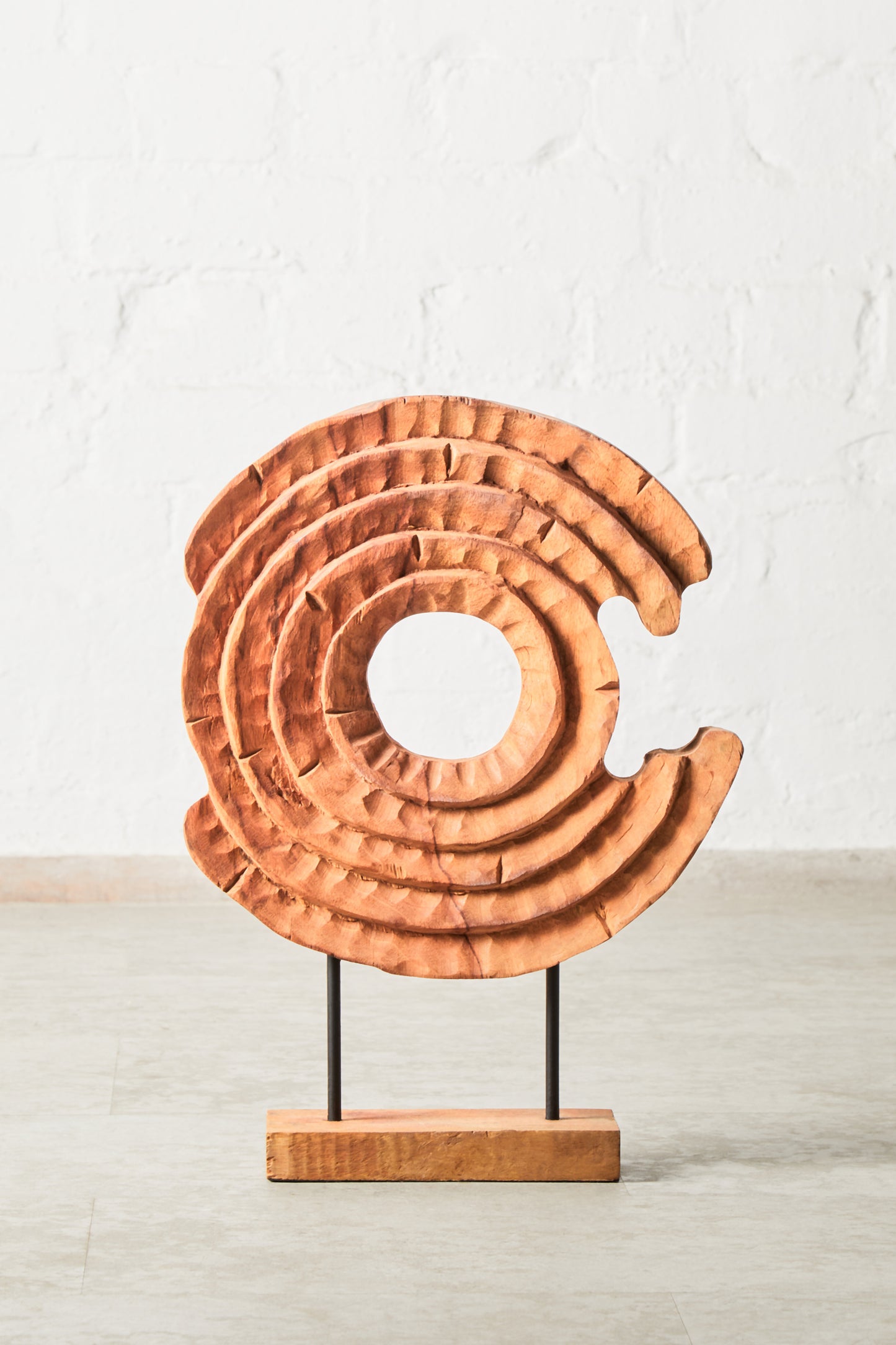 Fidel Mango Wood Ring Sculpture