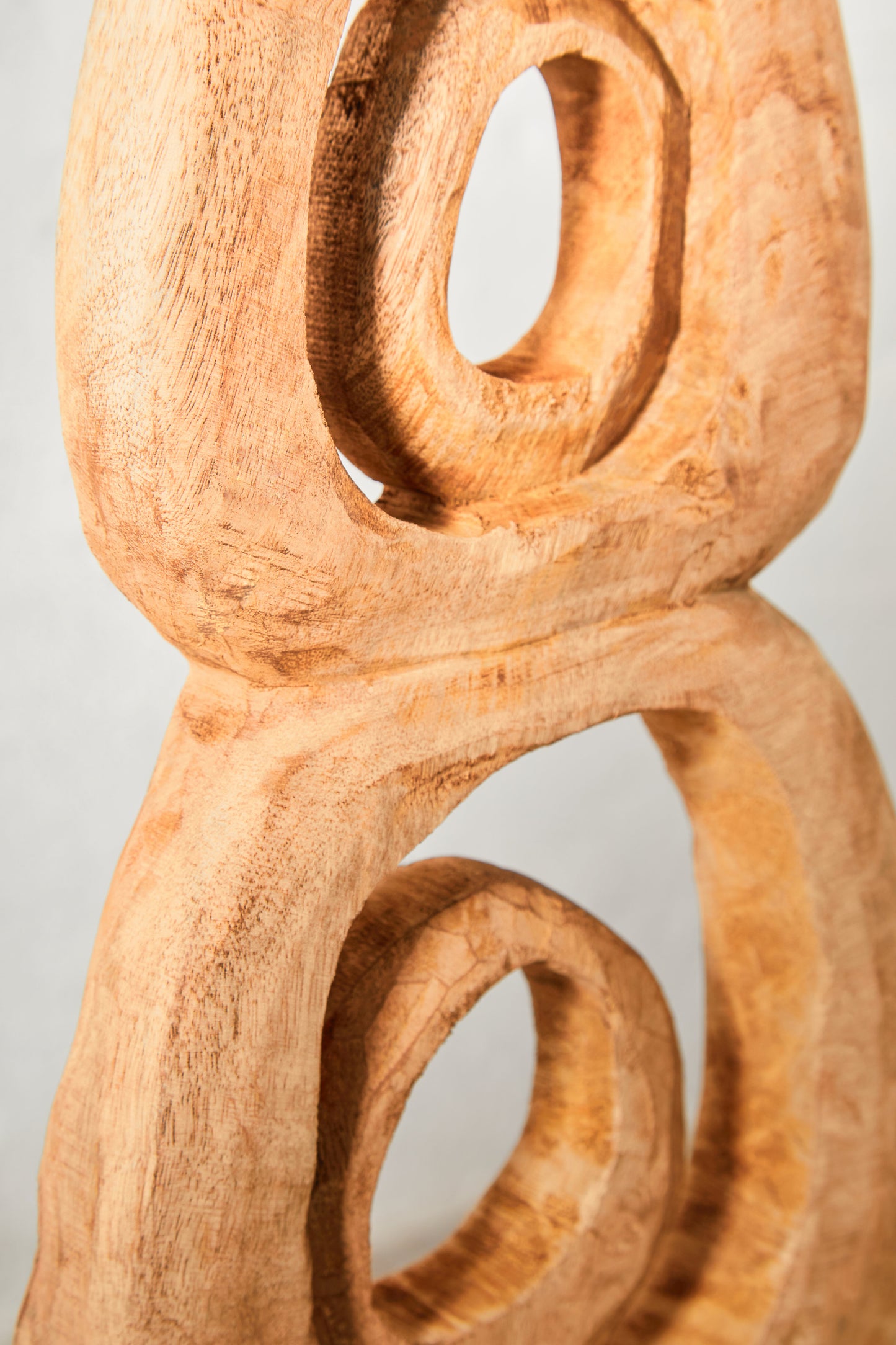 Fidel Natural Mango Wood Ring Sculpture