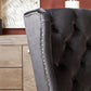 Kensington Townhouse Black Velvet Dining Chair with Dark Legs