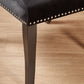 Kensington Townhouse Black Velvet Dining Chair with Dark Legs