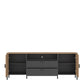 Arundel TV Cabinet 2 Door 2 Drawer 173cm Wide in Oak/Grey