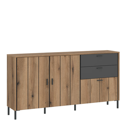 Arundel Sideboard 2 Door 1 Flap 2 Drawer in Oak/Grey