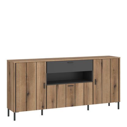 Arundel Sideboard 2 Door 1 Flap 1 Drawer in Oak/Grey