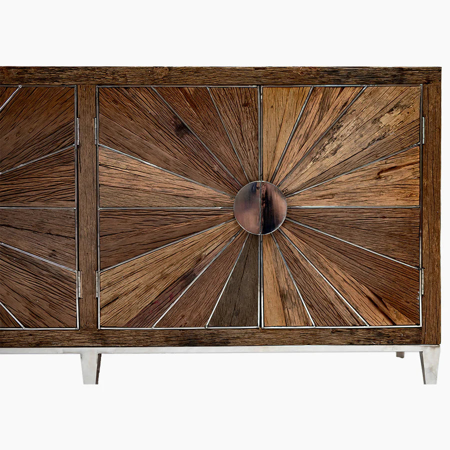 Mode Rustic Reclaimed Wood Four Door Sideboard