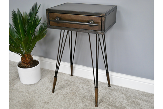 Industrial Vintage-style Bedside Cabinet