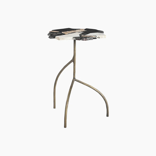 Sculptured Terrazzo Mix Top End Table