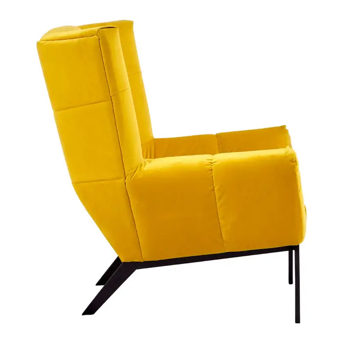 Fifty Five South Maiko Yellow Fabric Armchair