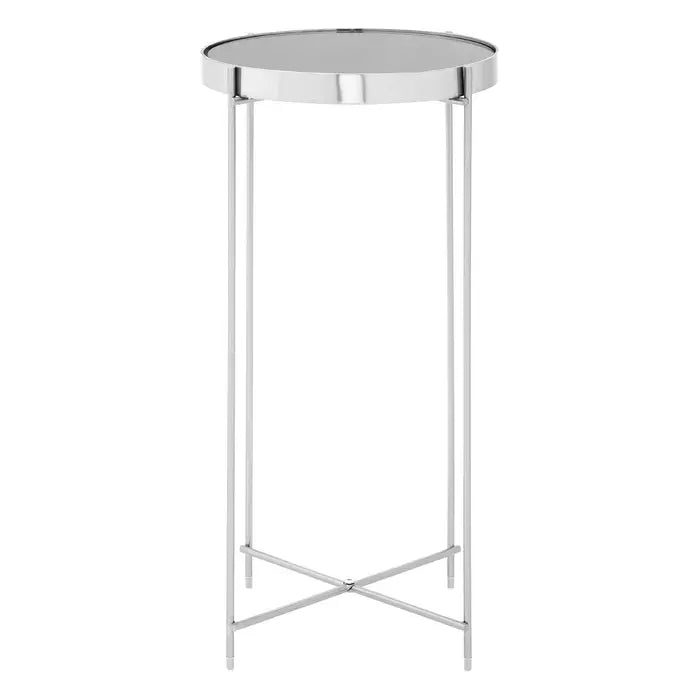 ALLURE GREY MIRROR TALL SIDE TABLE