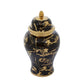 Fifty Five South Marmo Small Black And Gold Ceramic Jar