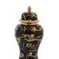 Fifty Five South Marmo Small Black And Gold Ceramic Jar