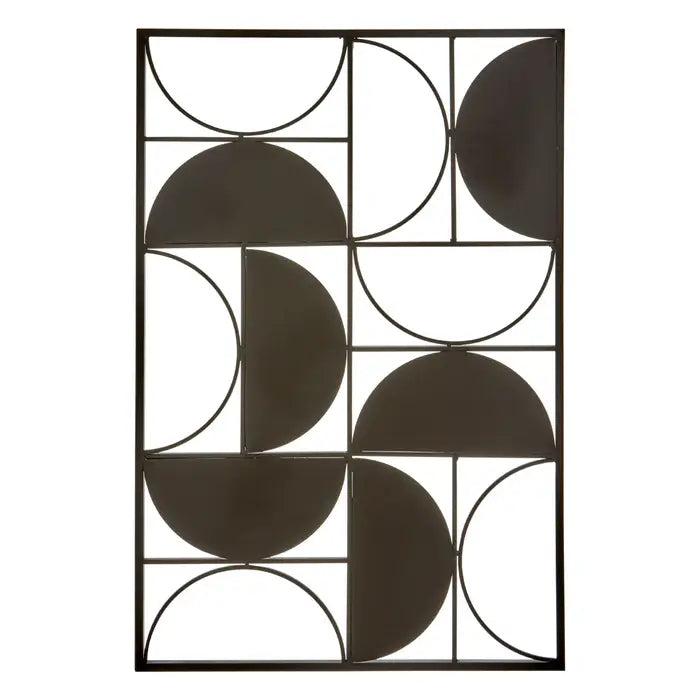 TRENTO BLACK FINISH SEMICIRCLE WALL ART by Perfected