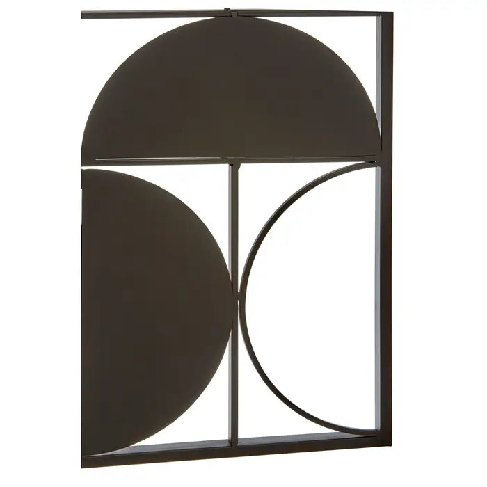 TRENTO BLACK FINISH SEMICIRCLE WALL ART by Perfected