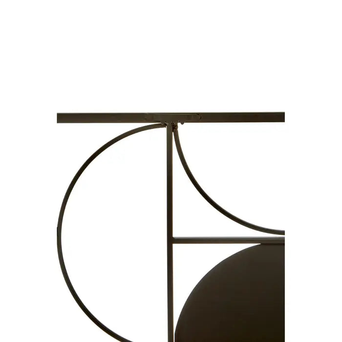 TRENTO BLACK FINISH SEMICIRCLE WALL ART by Perfected