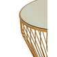 AVANTIS GOLD FINISH TAPERED DESIGN SIDE TABLE by Perfected