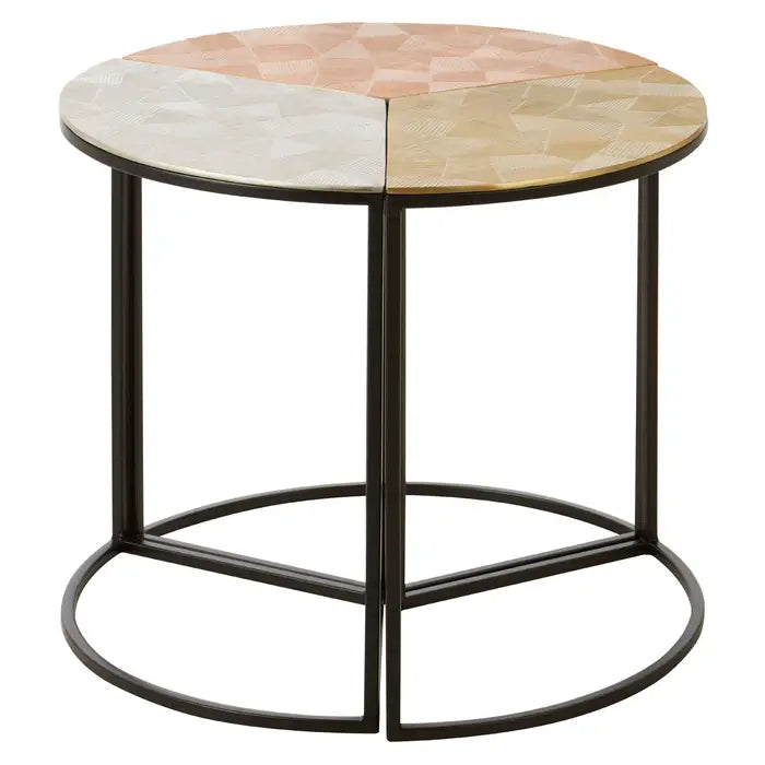 Mirano Set Of 3 Assorted Round Side Tables by FIFTY FIVE SOUTH