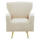 HAYLEY NATURAL VELVET ARMCHAIR by Fifty Five South