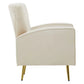 HAYLEY NATURAL VELVET ARMCHAIR by Fifty Five South