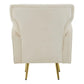 HAYLEY NATURAL VELVET ARMCHAIR by Fifty Five South