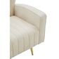 HAYLEY NATURAL VELVET ARMCHAIR by Fifty Five South