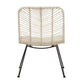 JAVA NATURAL RATTAN BLACK METAL CHAIR by Perfected