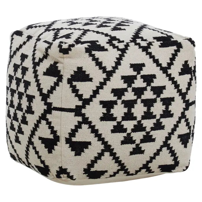 CEFENA SQUARE PATTERNED FOOTSTOOL by Fifty Five South