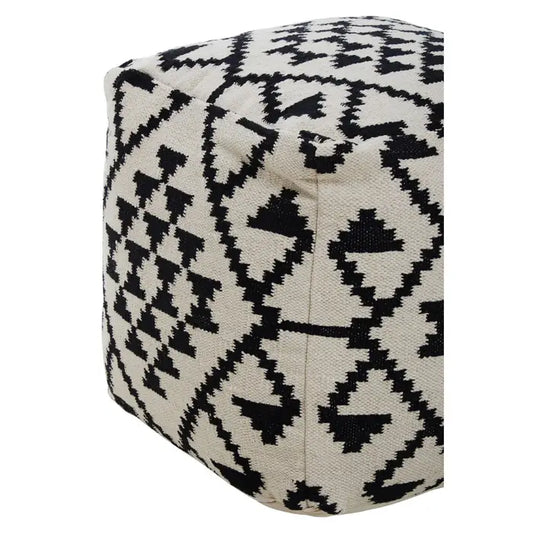 CEFENA SQUARE PATTERNED FOOTSTOOL by Fifty Five South