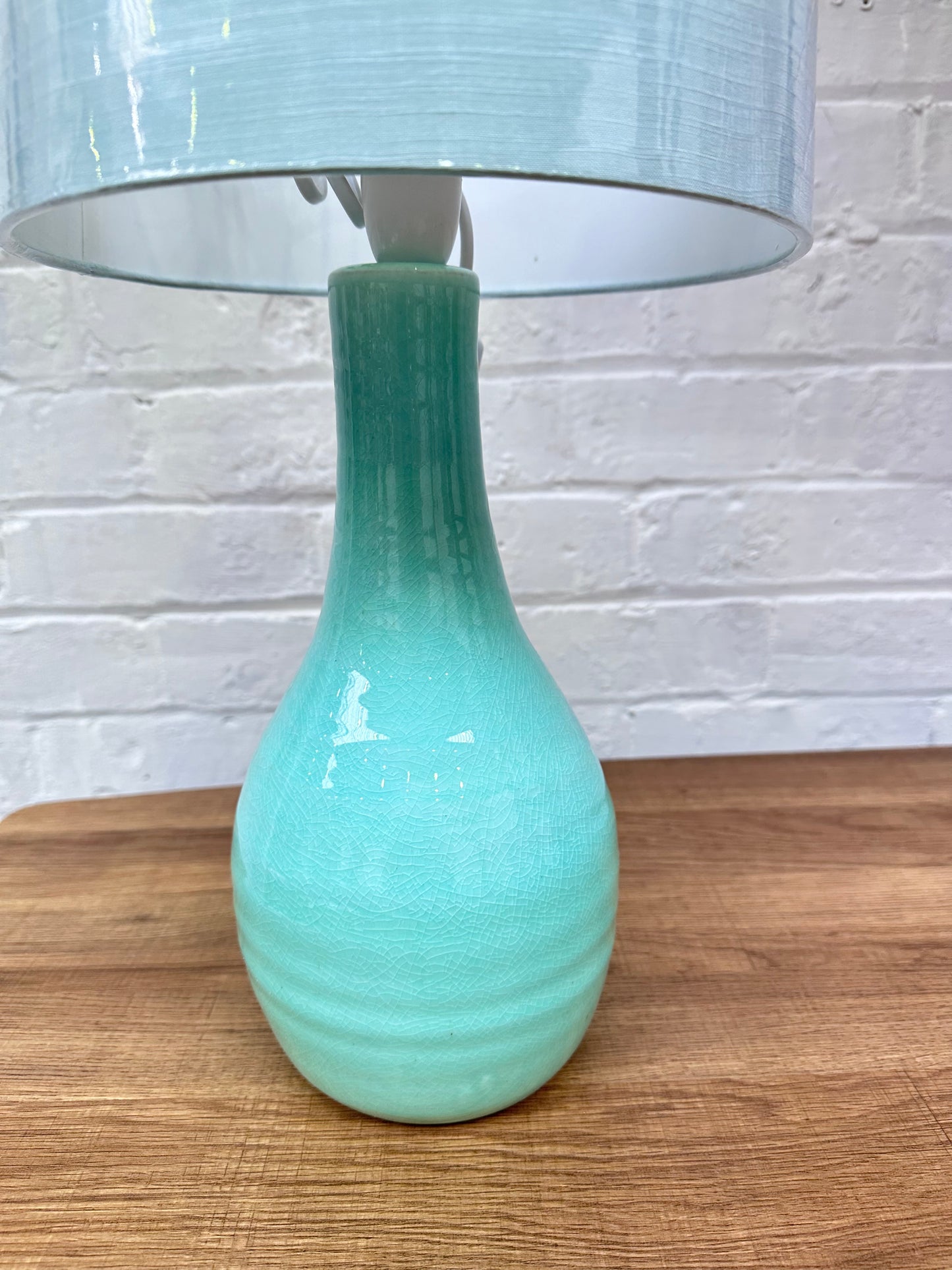 Small Teardrop Lamp- Light Aqua