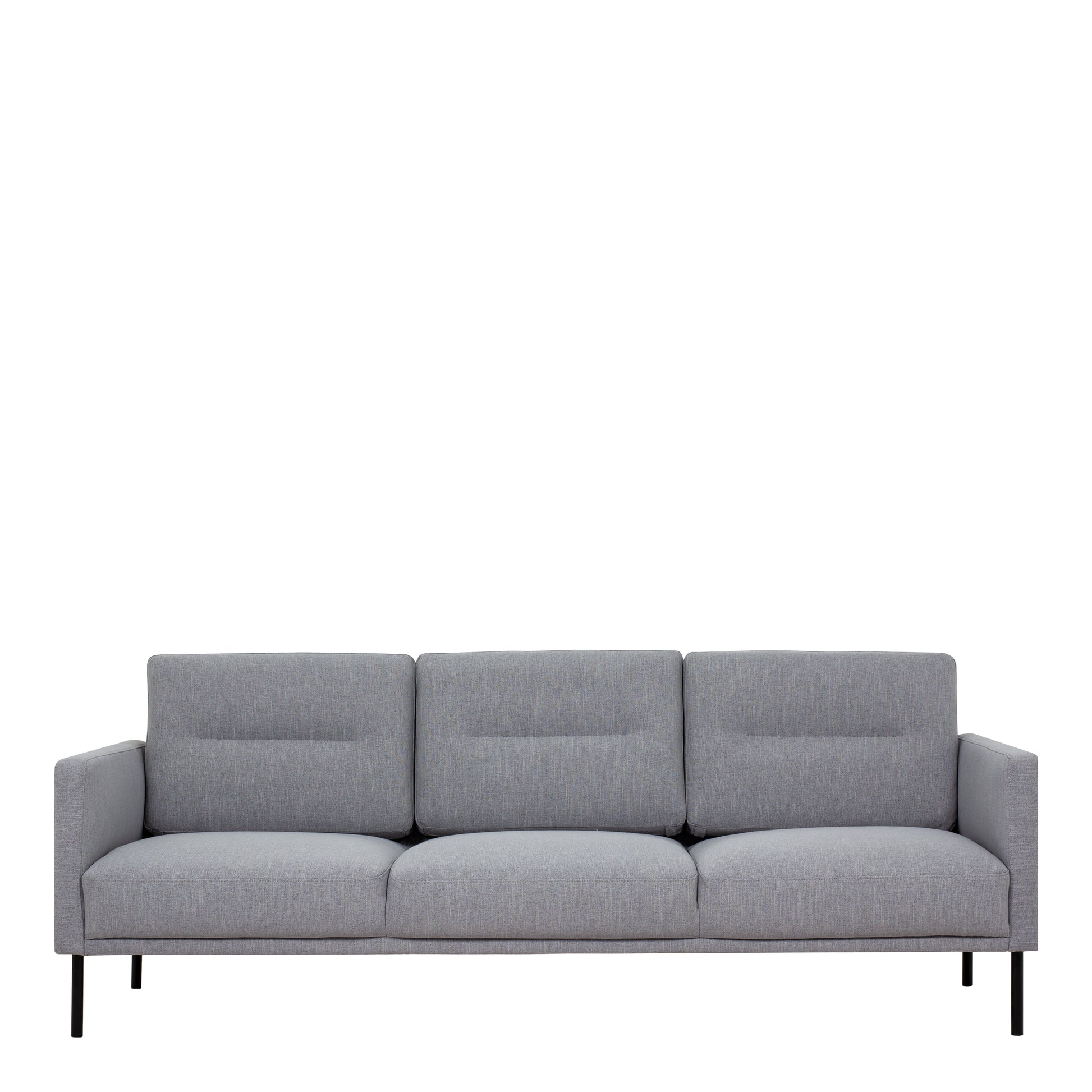 Larvik 3 Seater Sofa - Grey, Black Legs