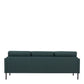 Larvik 3 Seater Sofa - Dark Green, Black Legs