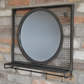 Industrial Mirror with Shelf with hooks