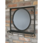 Industrial Mirror with Shelf with hooks