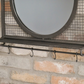 Industrial Mirror with Shelf with hooks