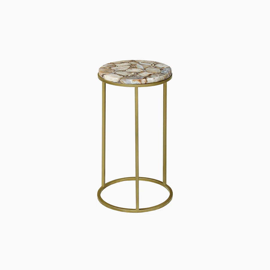 Greta Natural Quartz End Table