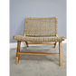 Teak and Rattan Lazy Chair