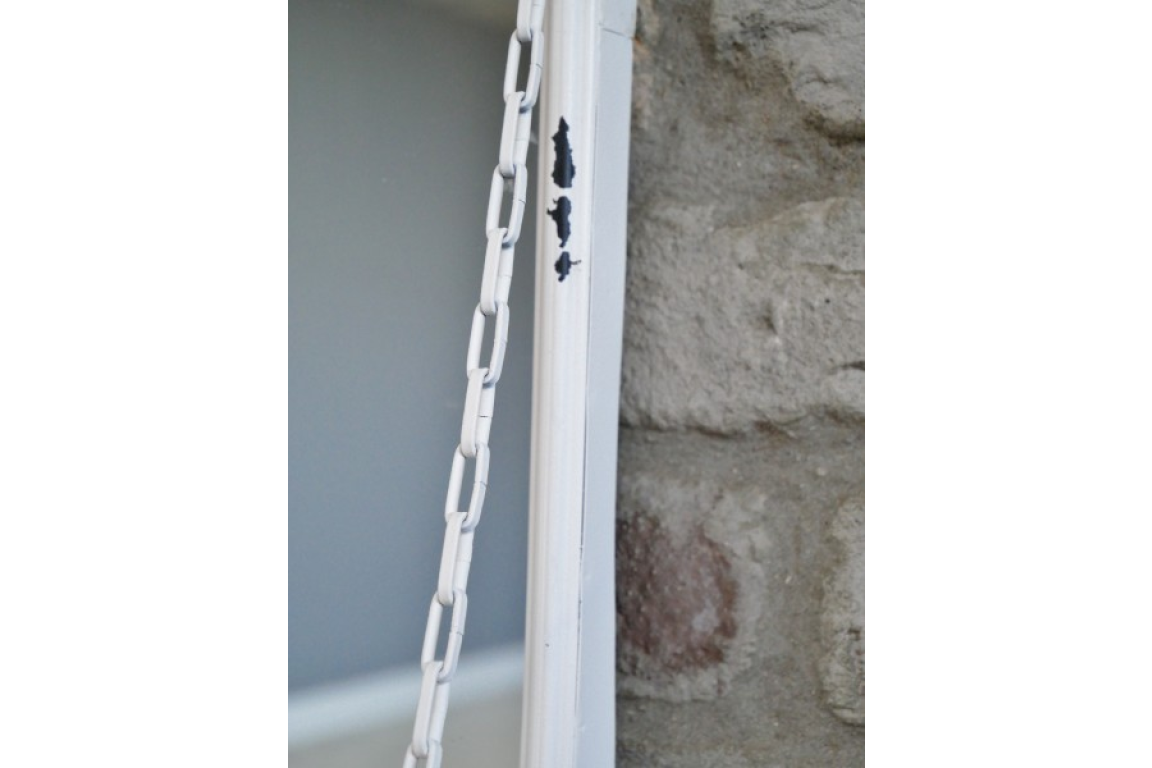 Distressed White Wall Mirror With Hanging Shelf