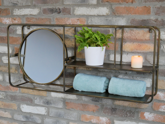 Dutch Wall Unit With Mirror