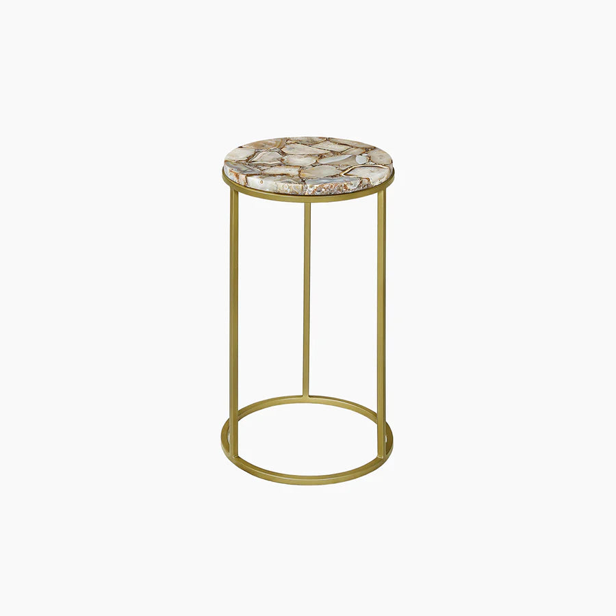 Greta Natural Quartz End Table