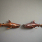 Pair of Wall Sharks- Raw Copper