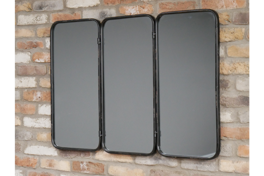 Dutch Industrial Triple Mirror